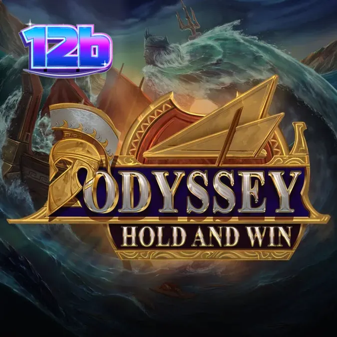 Giao diện trò chơi Odyssey Hold and Win với lưới 4x4 và chủ đề thần thoại